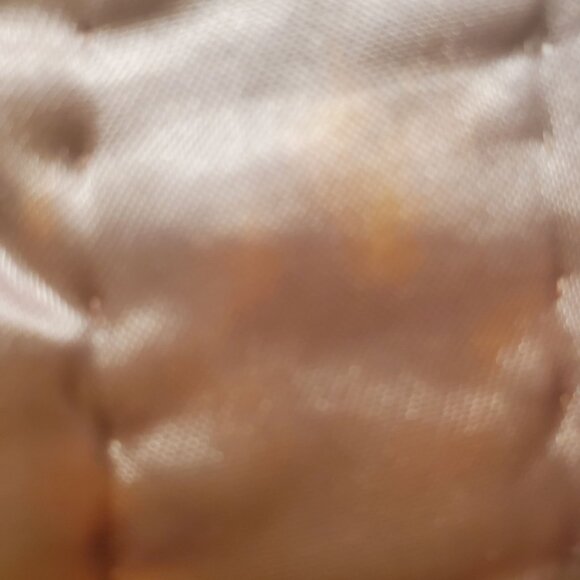 Vtg Silk Quilted Baby Blanket 43x36" Handmade Pastel Newborn Infant Toddler READ - Picture 8 of 9